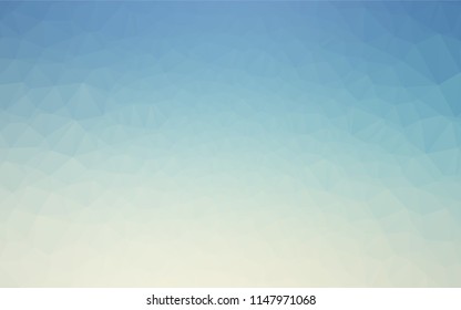Light Blue, Yellow vector shining hexagonal pattern. Glitter abstract illustration with an elegant design. The polygonal design can be used for your web site.