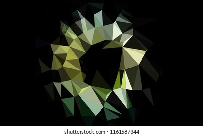 Light Blue, Yellow vector shining hexagonal template. Triangular geometric sample with gradient.  Triangular pattern for your business design.