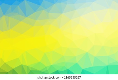 Light Blue, Yellow vector shining hexagonal background. Creative illustration in halftone style with gradient. A completely new template for your business design.