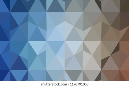 Light Blue, Yellow vector shining triangular cover. Glitter abstract illustration with an elegant triangles. Completely new template for your banner.