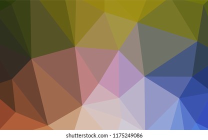 Light Blue, Yellow vector shining triangular backdrop. Creative illustration in halftone style with triangles. A completely new design for your leaflet.