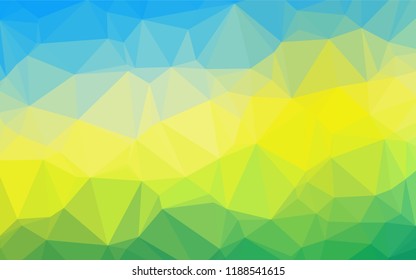 Light Blue, Yellow vector shining hexagonal template. Glitter abstract illustration with an elegant design. The template can be used as a background for cell phones.