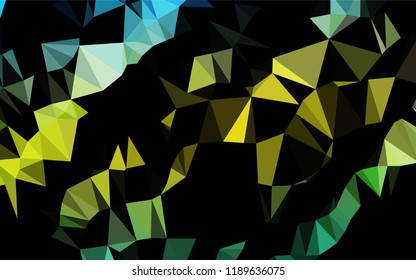 Light Blue, Yellow vector shining hexagonal pattern. An elegant bright illustration with gradient. The template can be used as a background for cell phones.