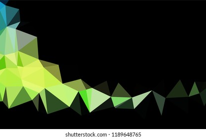 Light Blue, Yellow vector shining hexagonal background. Triangular geometric sample with gradient.  The elegant pattern can be used as part of a brand book.