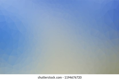 Light Blue, Yellow vector shining hexagonal pattern. Brand new colored illustration in blurry style with gradient. The template can be used as a background for cell phones.