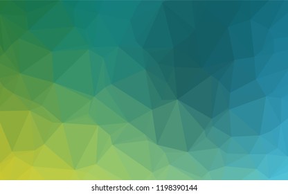 Light Blue, Yellow vector shining hexagonal background. An elegant bright illustration with gradient. The elegant pattern can be used as part of a brand book.