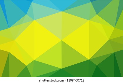 Light Blue, Yellow vector shining hexagonal pattern. Modern geometrical abstract illustration with gradient. Brand new design for your business.