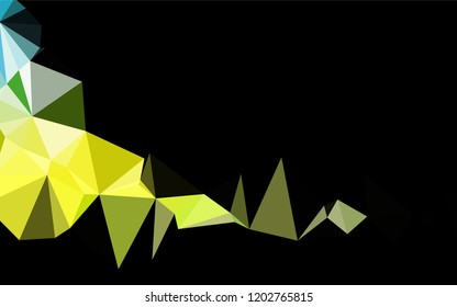 Light Blue, Yellow vector shining hexagonal background. Shining illustration, which consist of triangles. Brand new design for your business.