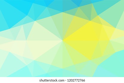 Light Blue, Yellow vector shining hexagonal pattern. A sample with polygonal shapes. The elegant pattern can be used as part of a brand book.