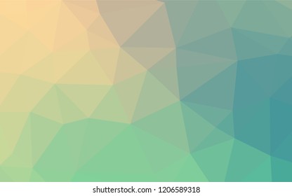 Light Blue, Yellow vector shining hexagonal pattern. Modern geometrical abstract illustration with gradient. A completely new template for your business design.