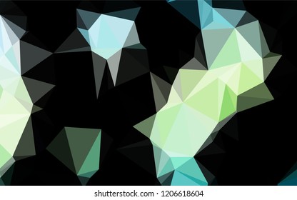 Light Blue, Yellow vector shining hexagonal background. Glitter abstract illustration with an elegant design. Triangular pattern for your business design.