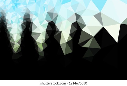 Light Blue, Yellow vector shining hexagonal pattern. A completely new color illustration in a vague style. The textured pattern can be used for background.