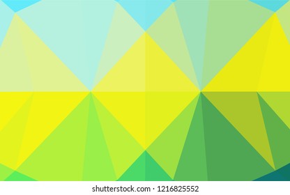 Light Blue, Yellow vector shining hexagonal template. An elegant bright illustration with gradient. The best triangular design for your business.