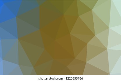 Light Blue, Yellow vector shining triangular cover. Modern abstract illustration with triangles. Pattern for a brand book's backdrop.