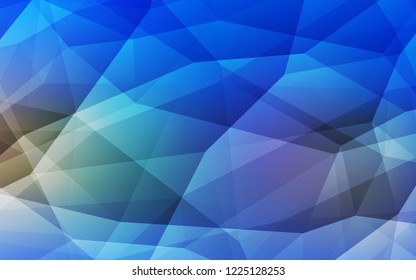 Light Blue, Yellow vector shining triangular backdrop. Elegant bright polygonal illustration with gradient. Polygonal design for your web site.