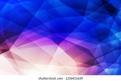 Light Blue, Yellow vector shining triangular cover. Geometric illustration in Origami style with gradient.  Pattern for a brand book's backdrop.