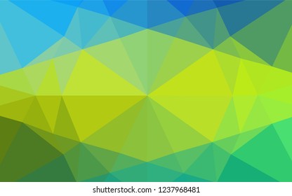 Light Blue, Yellow vector shining hexagonal background. Colorful illustration in abstract style with gradient. Brand new style for your business design.