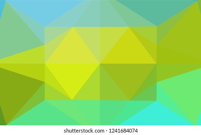 Light Blue, Yellow vector shining hexagonal pattern. Modern geometrical abstract illustration with gradient. Brand new design for your business.