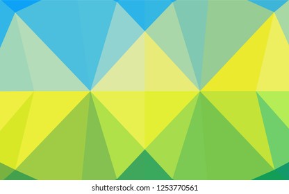 Light Blue, Yellow vector shining hexagonal background. A sample with polygonal shapes. The elegant pattern can be used as part of a brand book.