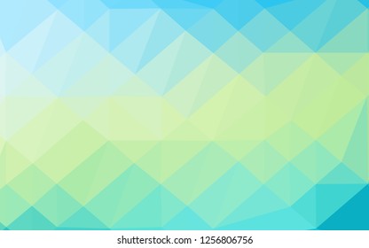 Light Blue, Yellow vector shining triangular pattern. An elegant bright illustration with gradient. Polygonal design for your web site.