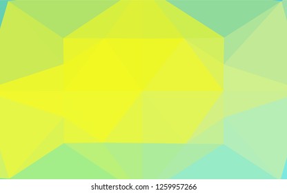 Light Blue, Yellow vector shining hexagonal pattern. A sample with polygonal shapes. The polygonal design can be used for your web site.