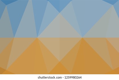 Light Blue, Yellow vector shining hexagonal pattern. Creative illustration in halftone style with gradient. The completely new template can be used for your brand book.