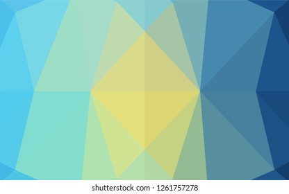 Light Blue, Yellow vector shining hexagonal pattern. Colorful abstract illustration with gradient. Brand new design for your business.