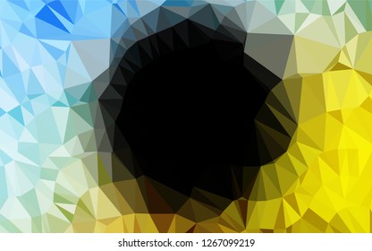 Light Blue, Yellow vector shining hexagonal pattern. Colorful illustration in abstract style with gradient. Triangular pattern for your business design.