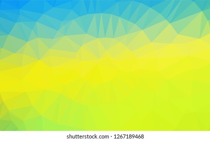 Light Blue, Yellow vector shining hexagonal template. Creative illustration in halftone style with gradient. The completely new template can be used for your brand book.