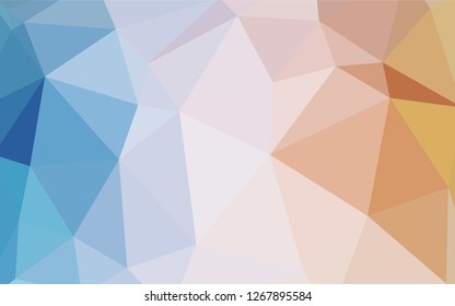 Light Blue, Yellow vector shining triangular layout. Geometric illustration in Origami style with gradient.  New template for your brand book.