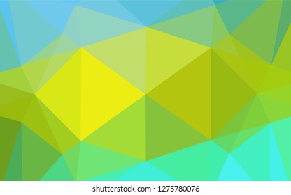 Light Blue, Yellow vector shining hexagonal template. Creative illustration in halftone style with gradient. The polygonal design can be used for your web site.