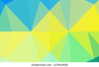 Light Blue, Yellow vector shining hexagonal pattern. A completely new color illustration in a vague style. A new texture for your design.