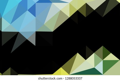 Light Blue, Yellow vector shining triangular pattern. Shining colored illustration in a Brand new style. Triangular pattern for your business design.