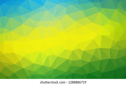 Light Blue, Yellow vector shining triangular pattern. Shining colored illustration in a Brand new style. Brand new style for your business design.
