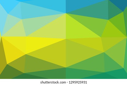 Light Blue, Yellow vector shining triangular background. Modern geometrical abstract illustration with gradient. Brand new design for your business.