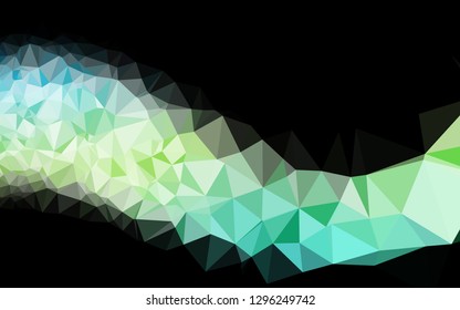 Light Blue, Yellow vector shining triangular template. Creative illustration in halftone style with gradient. Template for your brand book.