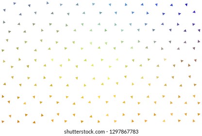 Light Blue, Yellow vector  shining triangular layout. A completely new color illustration in a polygonal style. Completely new template for your banner.