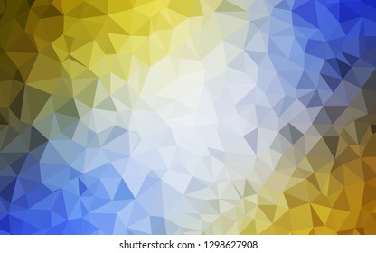 Light Blue, Yellow vector shining triangular backdrop. Colorful abstract illustration with triangles. Textured pattern for your backgrounds.