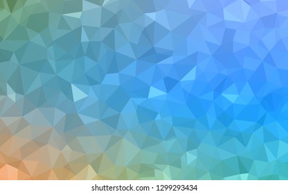 Light Blue, Yellow vector shining triangular background. A completely new color illustration in a polygonal style. Completely new template for your banner.