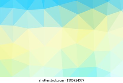 Light Blue, Yellow vector shining triangular template. Geometric illustration in Origami style with gradient. Brand new design for your business.