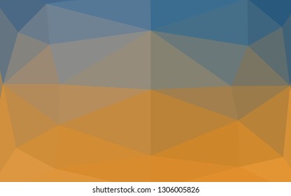 Light Blue, Yellow vector shining triangular background. Creative illustration in halftone style with gradient. Brand new design for your business.