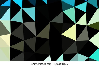 Light Blue, Yellow vector shining triangular background. A sample with polygonal shapes. Template for a cell phone background.
