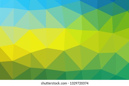 Light Blue, Yellow vector shining triangular template. Shining colored illustration in a Brand new style. Template for a cell phone background.