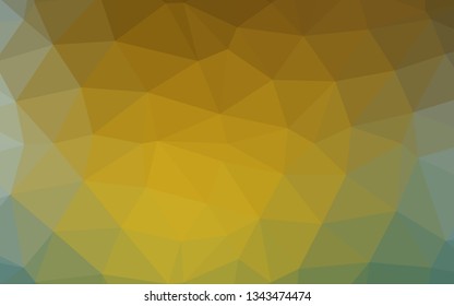 Light Blue, Yellow vector shining triangular background. An elegant bright illustration with gradient. Template for a cell phone background.