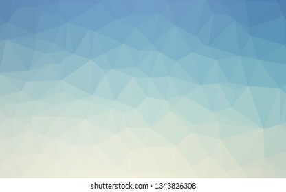 Light Blue, Yellow vector shining triangular pattern. Glitter abstract illustration with an elegant design. Brand new style for your business design.