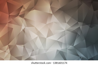 Light Blue, Yellow vector shining triangular background. Creative illustration in halftone style with triangles. Polygonal design for your web site.