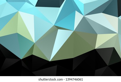 Light Blue, Yellow vector shining triangular template. A vague abstract illustration with gradient. Polygonal design for your web site.