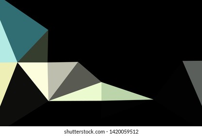 Light Blue, Yellow vector shining triangular background. Geometric illustration in Origami style with gradient. Triangular pattern for your business design.