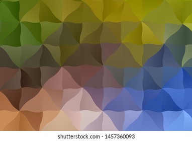 Light Blue, Yellow vector shining triangular layout. Glitter abstract illustration with an elegant triangles. New template for your brand book.
