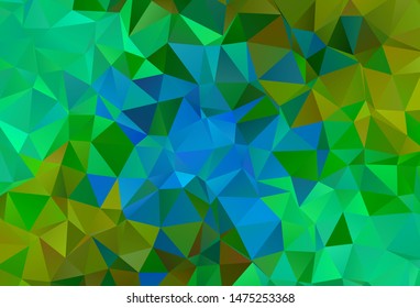 Light Blue, Yellow vector shining triangular background. A completely new color illustration in a polygonal style. New template for your brand book.